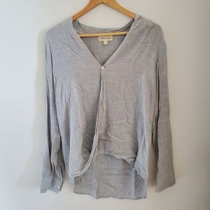 Cloth & Stone Gray Wrap Top